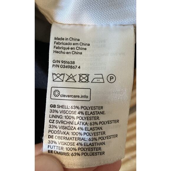 H&M Button Front Blazer Jacket Size 10 Women’s Black - Picture 4 of 9